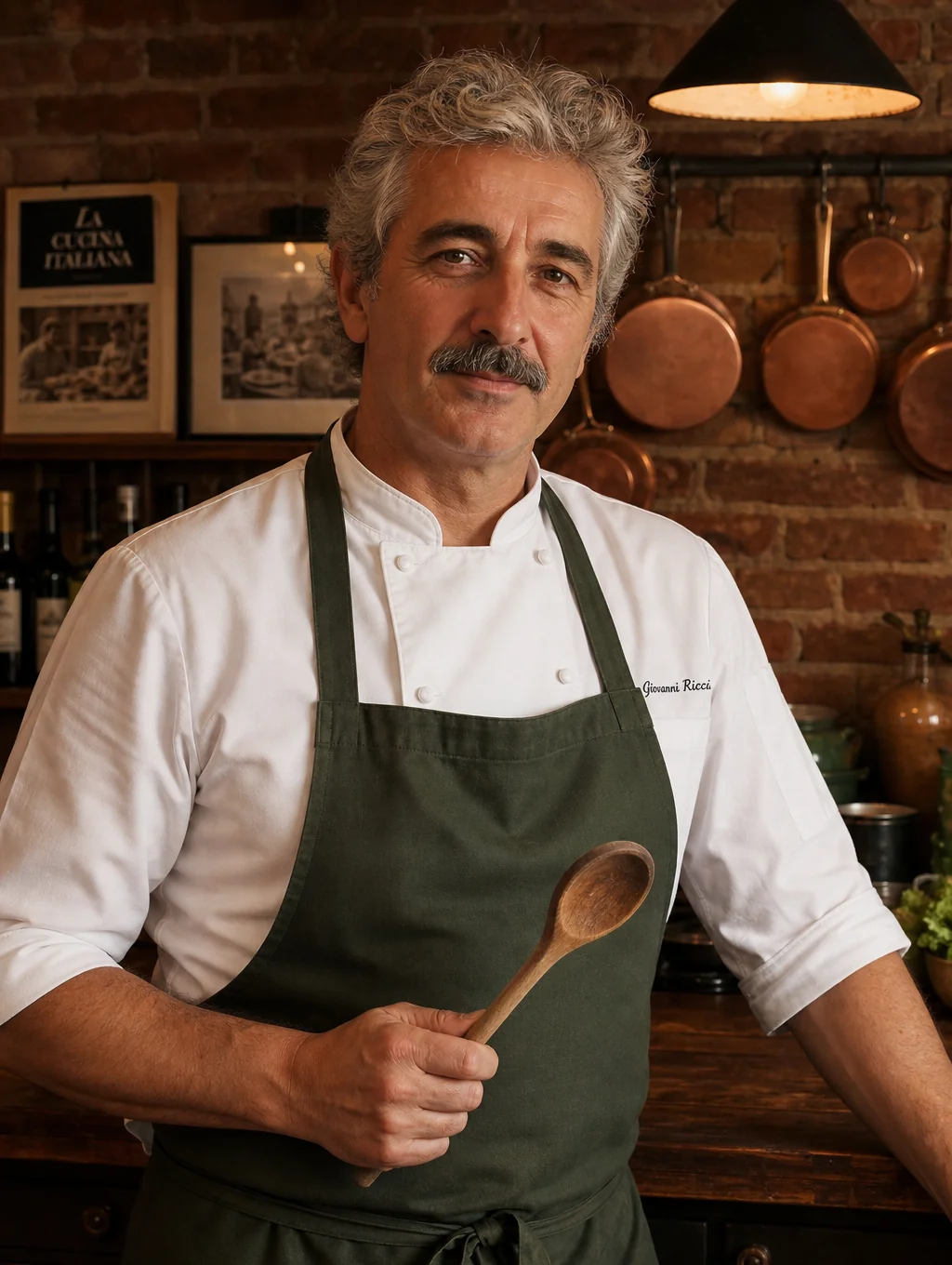 Portrait of Executive Chef Marco Rossi in the kitchen